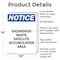 Signmission Hazardous Waste Satellite Accumulation OSHA Notice Sign, Aluminum, 10in W x 14in L, 2PK OS-2PACK-NS-A-1014-V-13338 - alternate 6